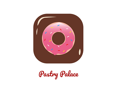 Bakery App Icon app icon bakery baking biscuit chocolate colorful dailyui design dessert donut doughnut illustration logo palace pastry snacks sprinkles tasty ui yummy