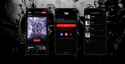 TV 360 Entertainment Web & App Design design ui ux vector website