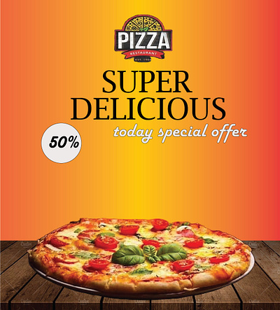pizza banner graphic design