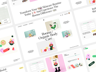 Booma / Organic Care Website 💻 body branding care cosmetic design designer figma health illustration landing landing page logo organic ui ui ux ux ux ui web web design website