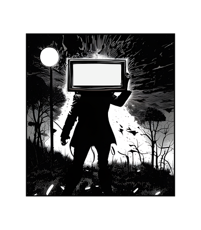 Static Head apparel dark digital art illustration spooky surreal tshirt