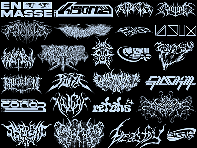 Selected Type Works 2022 - 2023/1 album cover artwork branding design graphic design illustration logo mecha metal music type typography ui