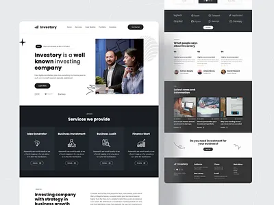 Investment Platform Website V-2 finace invest investing investment website investments investor responsive ui uiux web design webdesign website design