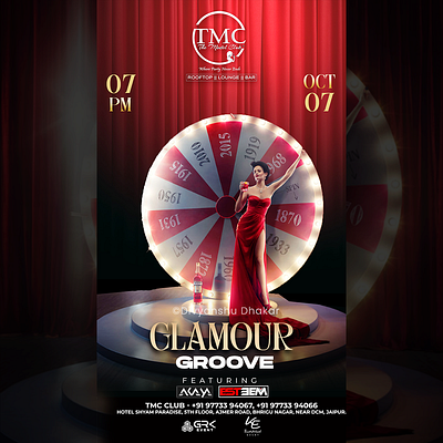 Glamour groove design made creatively to showcase event branding creative poster designing graphic graphic design illustrator motion graphics photo editing photoshop