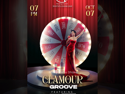 Glamour groove design made creatively to showcase event branding creative poster designing graphic graphic design illustrator motion graphics photo editing photoshop