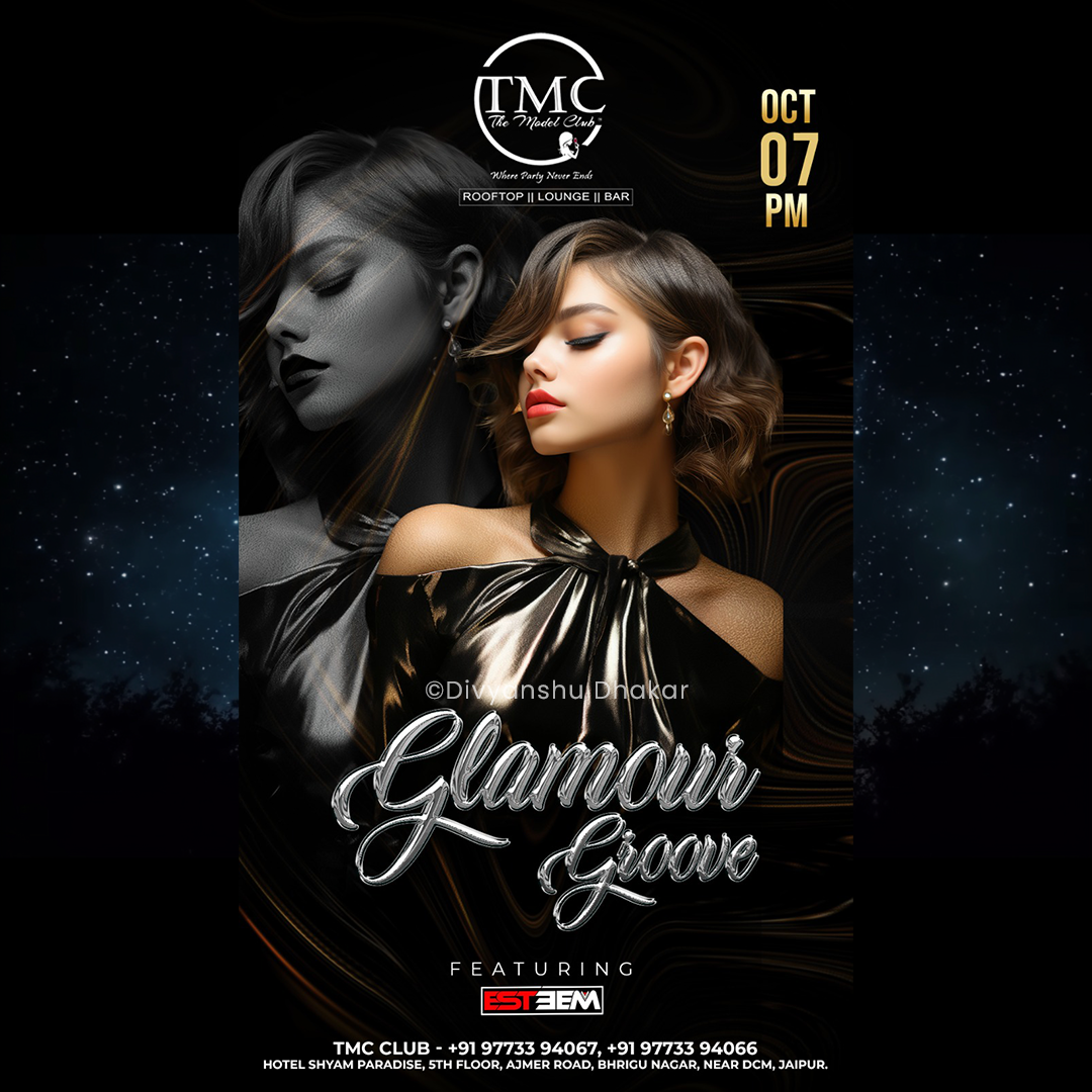 Glamour Groove Club party dj night poster by Divyanshu Dhakar on Dribbble