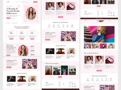 Influencer Portfolio Website V:2 influencer influencer portfolio influencer website porfolio portfolio website responsive social media influencer ui uiux web design webdesign website design