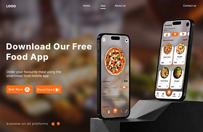 App ui app design food interface ui website