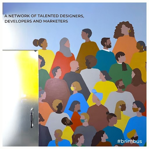 Walking into the reception of Brimbus Branding branding branding agency design illustration w