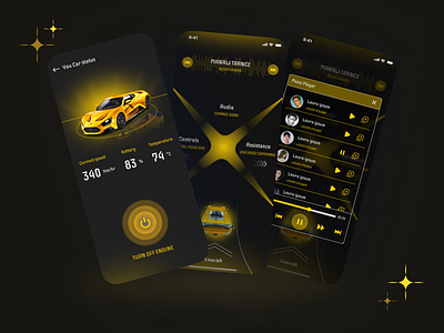 Car Control App control designlove figma ui