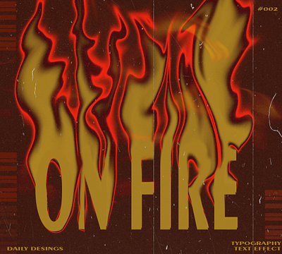 On fire. charge black vector design design fireposter fonts graphic design photoshop poster retro poster texture typography