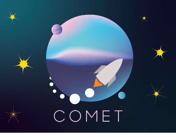 Space Agency Logo For the Company Name Comet