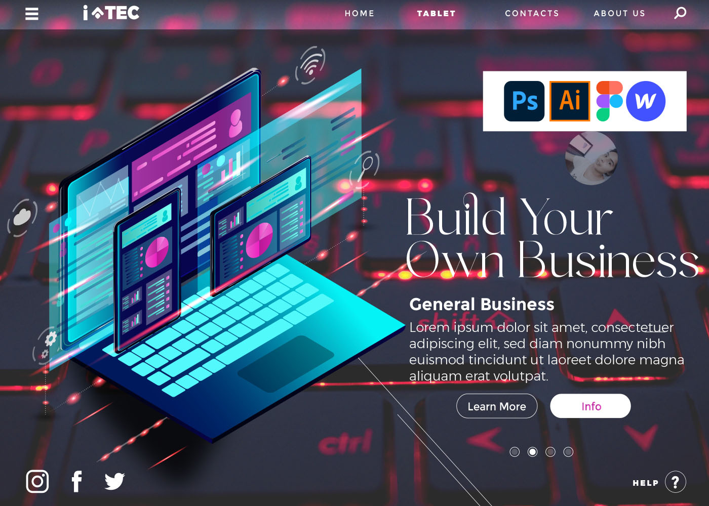 i-tec-web-template-by-nirupama-chumki-on-dribbble