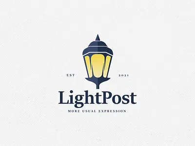 Light Post Logo Design 2d design branding design graphic design illustration lam post logo lamp post light post logo logo design logo designer pictorial logo road light road light logo vector