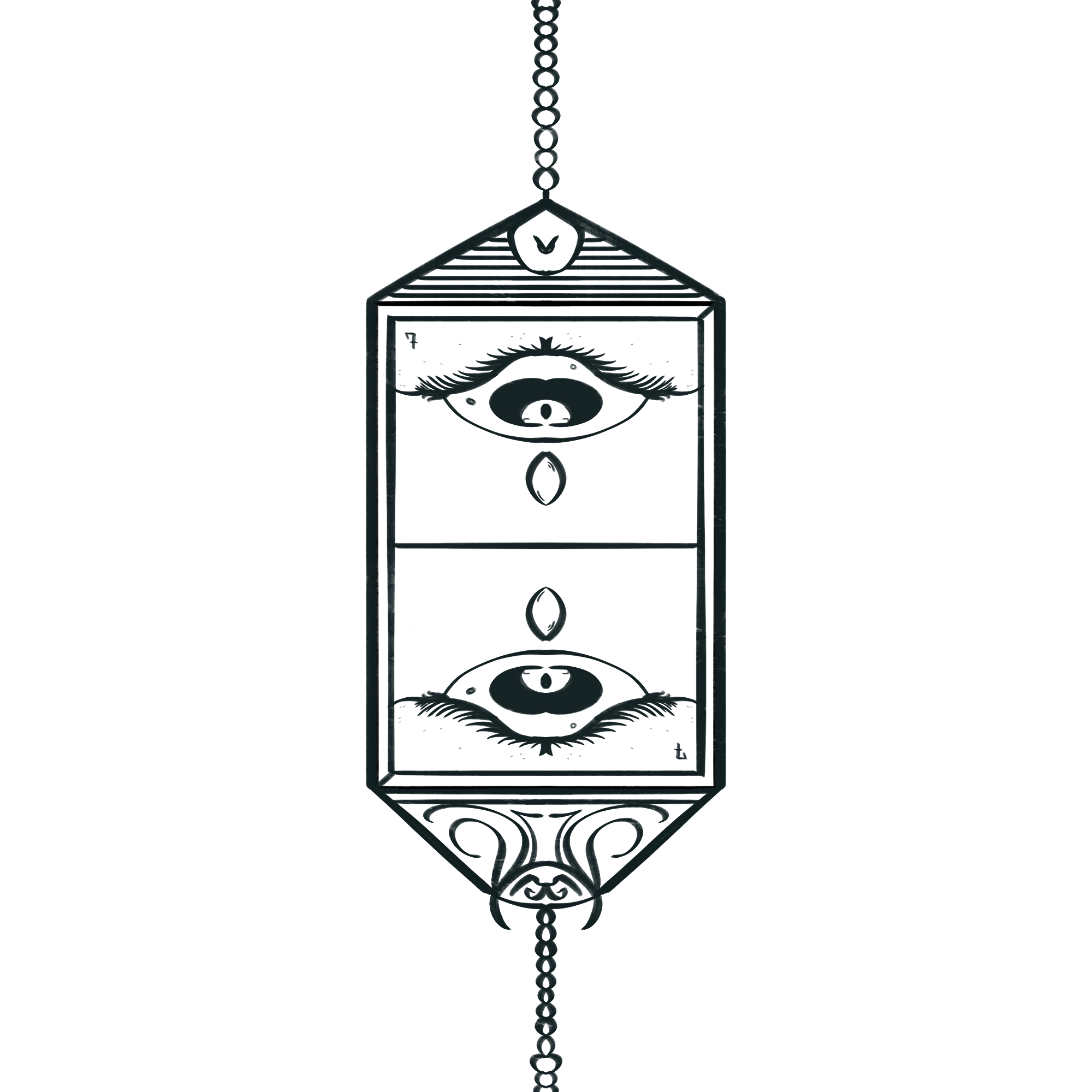 Inktober 2023 - 07 - Drip design drip eye illustration inktober inktober2023