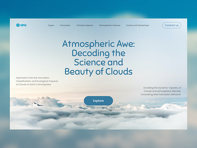 Natural Forces Unleashed website clouds design natural phenomena nature sky ui ux webdesign website