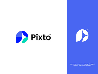 Pixto™ Logo & Brand Identitiy abstract logo brand identity branding company logo corporate identity graphic design icon letter mark logo logo designer logo mark minimal logo minimalist modern logo monogram p logo typography vector visual identity visvibe