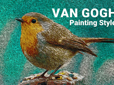 Van Gogh Painting Style art artist design digital painting editable effect graphic graphic design illustration mockup oil painting paint photoshop psd template van gogh painting van gogh style