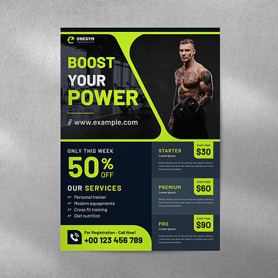 Gym or Fitness Flyer Template body fitness fitness center fitness club fitness flyer fitness poster fitness tracker fitness training gym gym brochure gym flyer gym poster gym workout health healthcare sports club training yoga