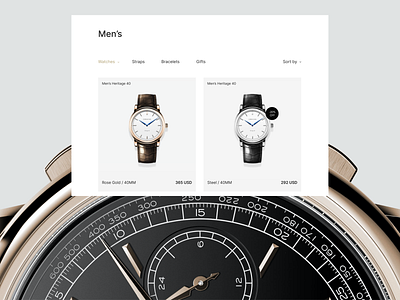 Catalog of the online store Corniche watches / tablet design design website e comm figma online store redesign ui дизайн интернет магазин редизайн