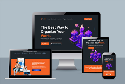 Professional Landing Pages Design psd template