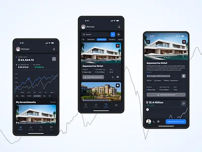 Investment App cash shares design figma illustrations invest investement investment mobile mobile app realty ui ux uxui