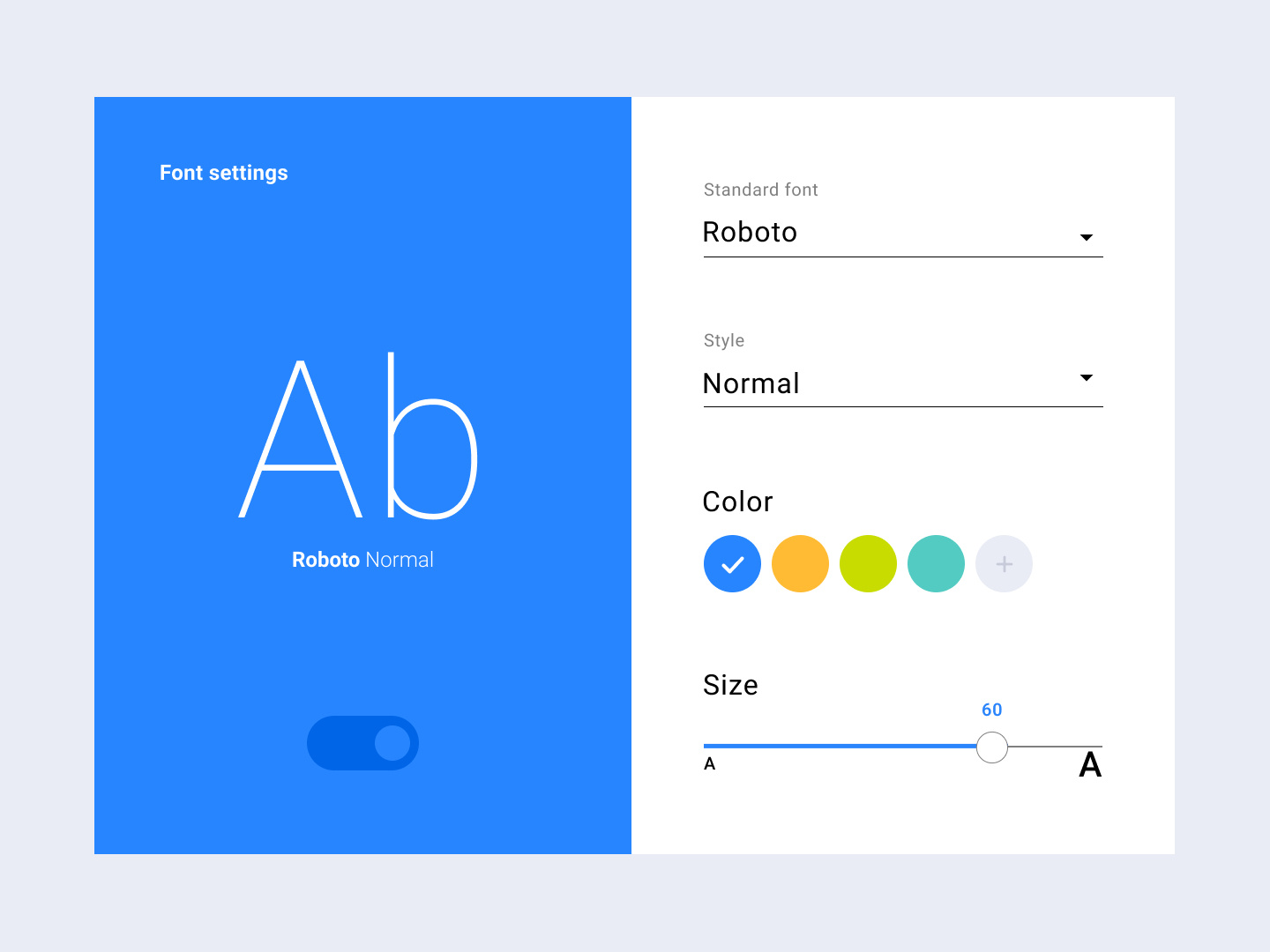 font-settings-ui-screen-by-manusanth-on-dribbble