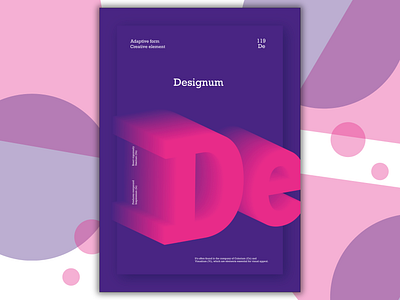 Designum - Flyer 2d 3d adaptive adobe art branding design flyer graphic design illustration periodic table typography vector