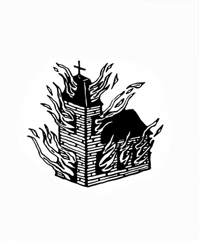 Burning Church art branding design graphic design illustration logo