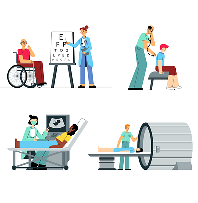 Spot illustrations - healthcare design flat healthcare illustration vector