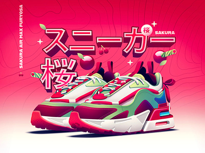 Sakura max furyosa airmax illustration japan lifestyle max mode sakura sneakers sport street