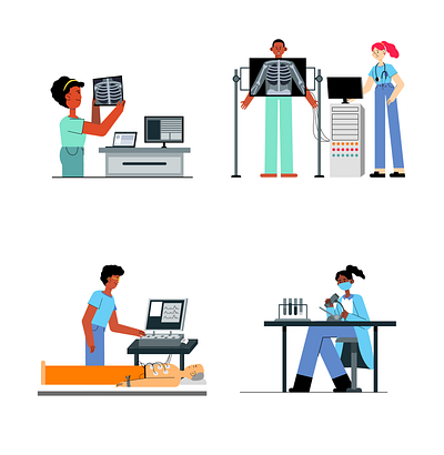 Spot illustrations - illustration system healthcare design flat freelance illustrator health healthcare illustration vector