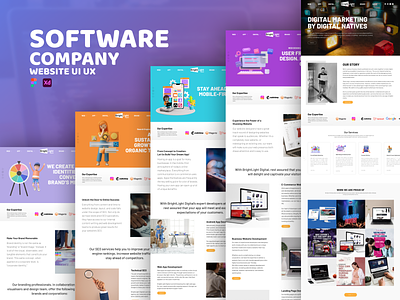 Software Company Website branding company figma figma design kripa software ui ux website
