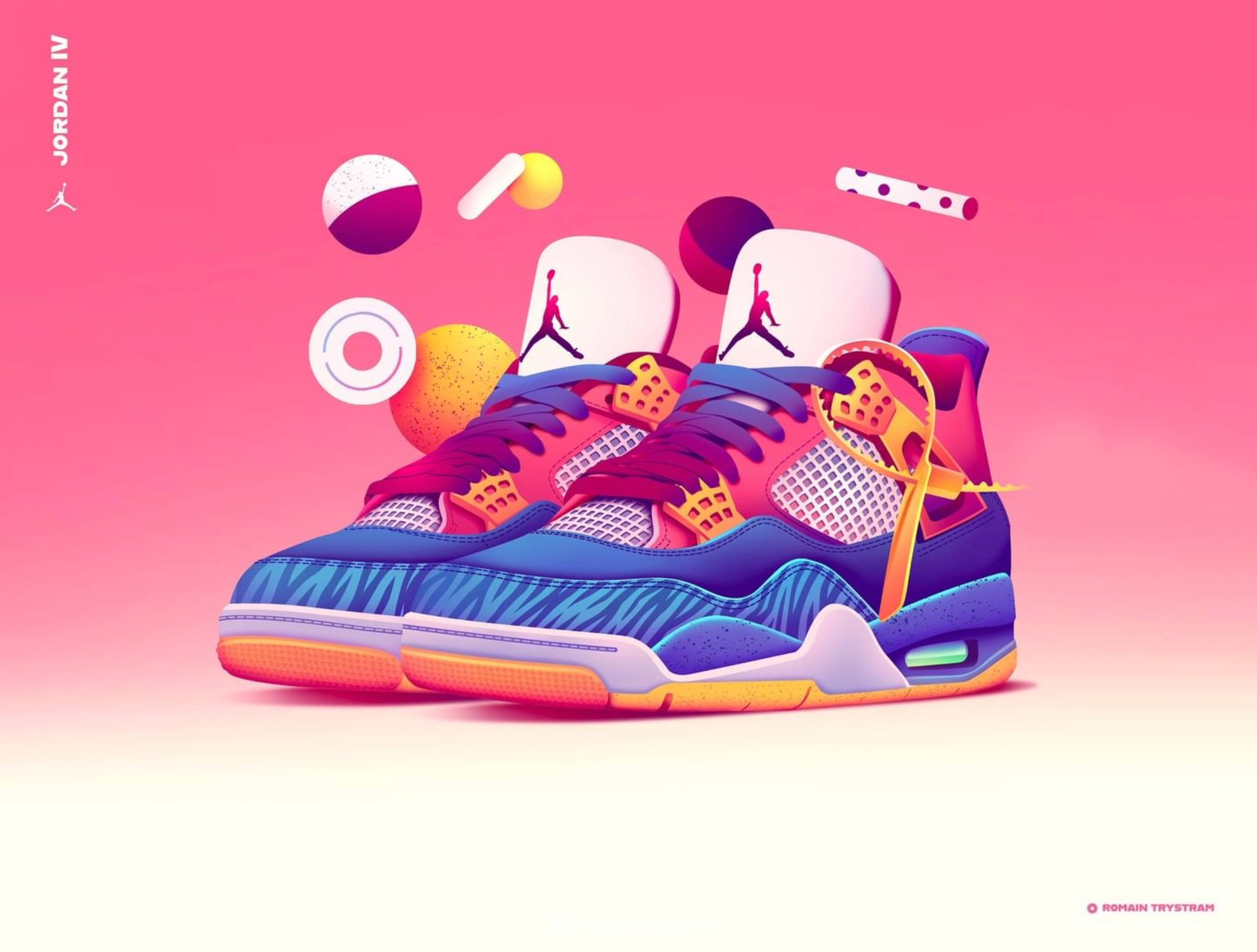 Jordan IV brand branding culture enjoy illustration jordan jordan4 joy light pop sneakers