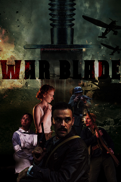 "War blade" film poster film graphic design poster