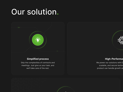 Our solution. bento grid web web design