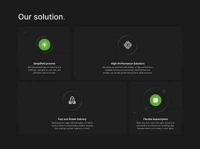 Our solution. bento grid web web design