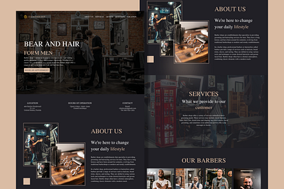 Barber Shop Website ui