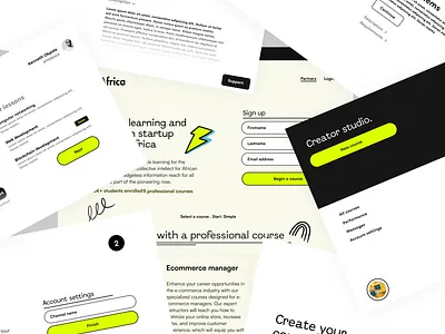 Online learning platform ui web design