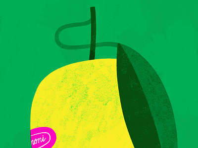 Lemon cheery colourful food illustration fruit green illustration lemon summer yellow