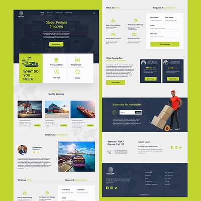 Logistic Website Design dark scheme website design figma design green website design logistic website design ui ui ux deisgner ux design website design website header design website ui design website ux design