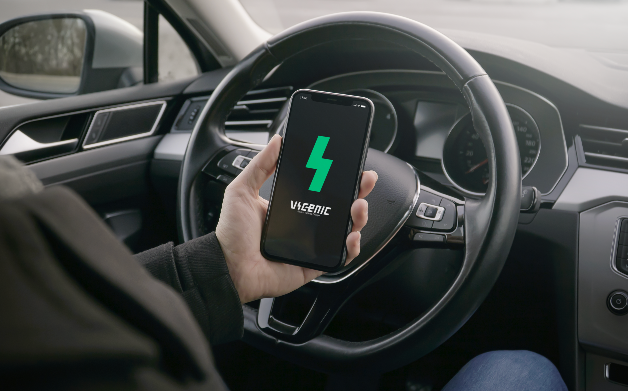 VSCENIC - Electric Car's Charger brand cars charger electric graphic design identity logo