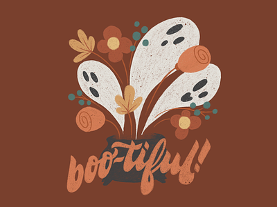 Boo-tiful design drawing floral ghost halloween hand drawn handlettering illustration ipad illustration lettering procreate procreate illustration type typography