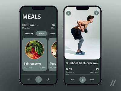 Fitness Mobile iOS App android animation app design dashboard design fitness app ios mobile ui motion design motion graphics purrweb sport ui ux vfx visual effects workout