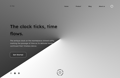 Clock Effect UI design animation design figma ui uidesign uiux web webdesign