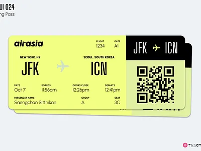 DailyUI 024: Boarding Pass branding dailyui design designinspo product design ui ux