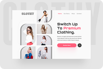 Clothy Homepage UI abm ui cloth cloth hero page template cloth homepage clothy clothy ui clothy website figma header hero image hero page hero section hero ui homepage homepage template landing page landing page design ui design uiux design website design