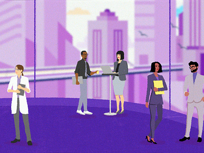 A day at the office animation corporate illustration motion graphics