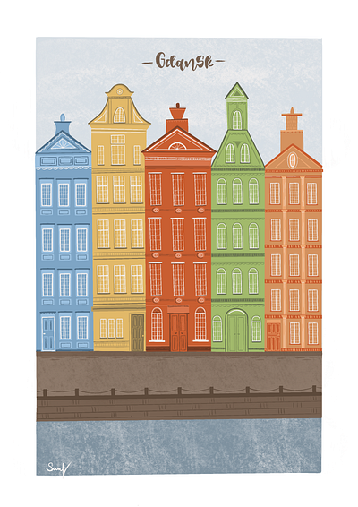 Gdansk cards gdansk graphic design illustration painting poland ui