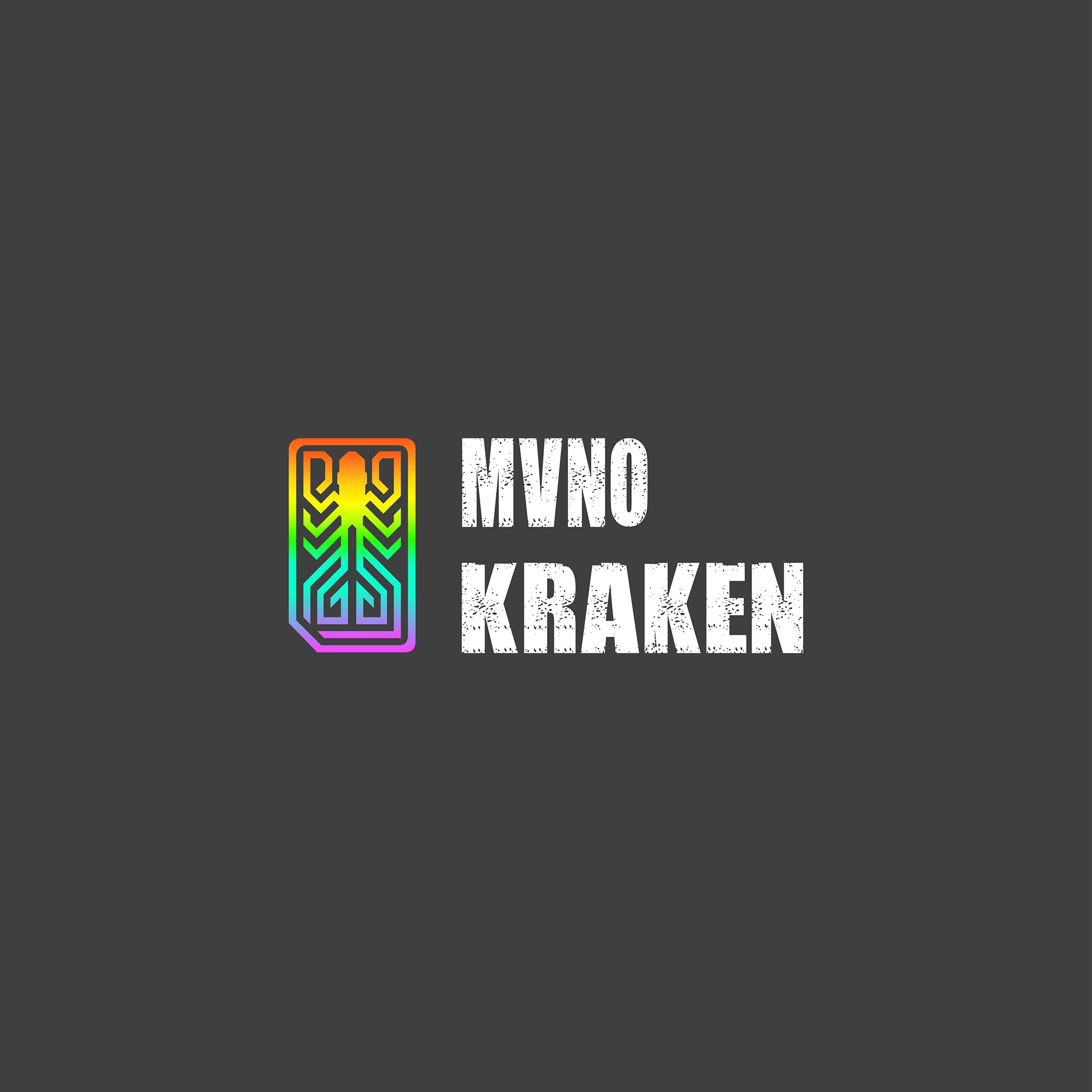 MVNO KRAKEN branding graphic design logo